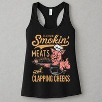 Old Row Smokin Meats And Clapping Cheeks Funny Womens Tank Top