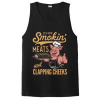Old Row Smokin Meats And Clapping Cheeks Funny PosiCharge Competitor Tank