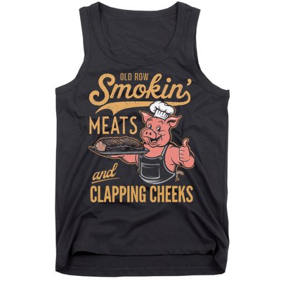 Old Row Smokin Meats And Clapping Cheeks Funny Tank Top
