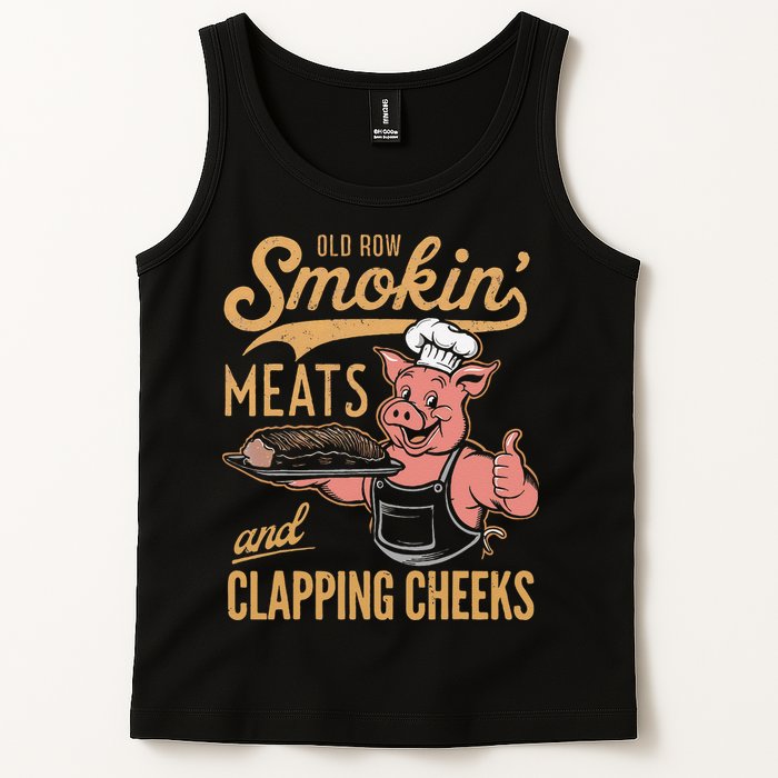 Old Row Smokin Meats And Clapping Cheeks Funny Tank Top