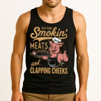 Old Row Smokin Meats And Clapping Cheeks Funny Tank Top
