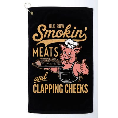 Old Row Smokin Meats And Clapping Cheeks Funny Golf Towel