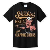 Old Row Smokin Meats And Clapping Cheeks Funny Kids T-Shirt