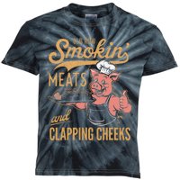 Old Row Smokin Meats And Clapping Cheeks Funny Kids Tie-Dye T-Shirt