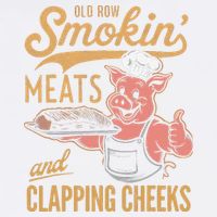 Old Row Smokin Meats And Clapping Cheeks Funny Garment-Dyed Sweatshirt
