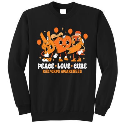 Orange Ribbon Survivor Groovy Rsd Crps Awareness Sweatshirt