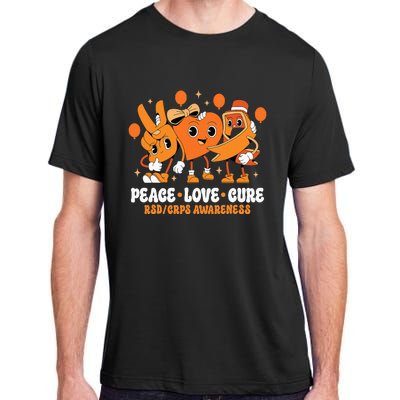 Orange Ribbon Survivor Groovy Rsd Crps Awareness Adult ChromaSoft Performance T-Shirt