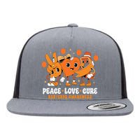 Orange Ribbon Survivor Groovy Rsd Crps Awareness Flat Bill Trucker Hat