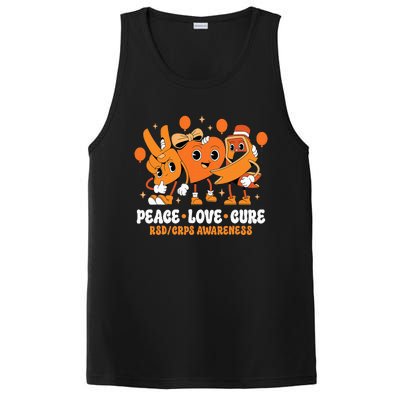 Orange Ribbon Survivor Groovy Rsd Crps Awareness PosiCharge Competitor Tank