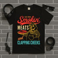 Old Row Smokin Meats And Clapping Cheeks Funny T-Shirt