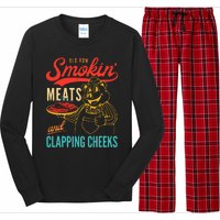 Old Row Smokin Meats And Clapping Cheeks Funny Long Sleeve Pajama Set