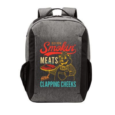 Old Row Smokin Meats And Clapping Cheeks Funny Vector Backpack