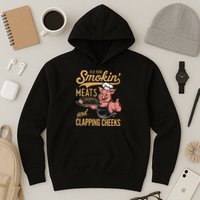 Old Row Smokin Meats And Clapping Cheeks Funny Hoodie