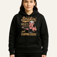 Old Row Smokin Meats And Clapping Cheeks Funny Hoodie