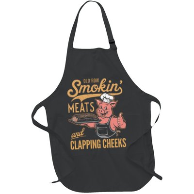 Old Row Smokin Meats And Clapping Cheeks Funny Apron