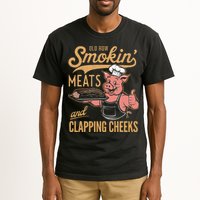 Old Row Smokin Meats And Clapping Cheeks Funny Tall T-Shirt