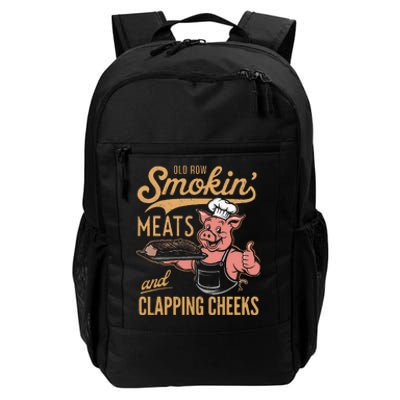 Old Row Smokin Meats And Clapping Cheeks Funny Daily Commute Backpack