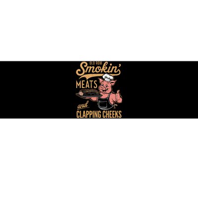 Old Row Smokin Meats And Clapping Cheeks Funny Bumper Sticker