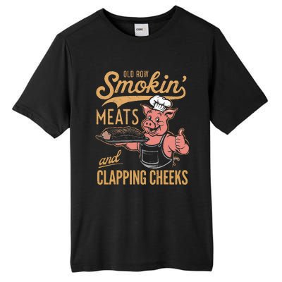 Old Row Smokin Meats And Clapping Cheeks Funny Tall Fusion ChromaSoft Performance T-Shirt