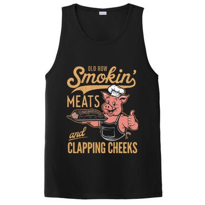 Old Row Smokin Meats And Clapping Cheeks Funny PosiCharge Competitor Tank