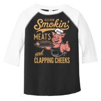 Old Row Smokin Meats And Clapping Cheeks Funny Toddler Fine Jersey T-Shirt