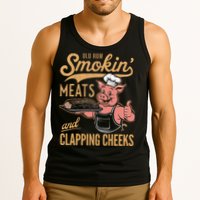 Old Row Smokin Meats And Clapping Cheeks Funny Tank Top