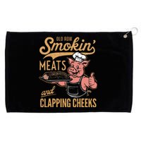 Old Row Smokin Meats And Clapping Cheeks Funny Grommeted Golf Towel