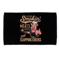 Old Row Smokin Meats And Clapping Cheeks Funny Microfiber Hand Towel