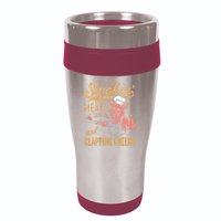 Old Row Smokin Meats And Clapping Cheeks Funny 16oz Travel Tumbler