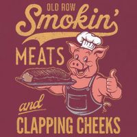 Old Row Smokin Meats And Clapping Cheeks Funny 16oz Travel Tumbler