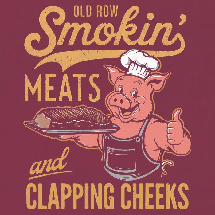 Old Row Smokin Meats And Clapping Cheeks Funny 16oz Travel Tumbler
