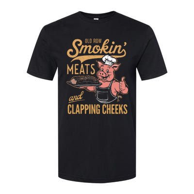 Old Row Smokin Meats And Clapping Cheeks Funny Softstyle CVC T-Shirt