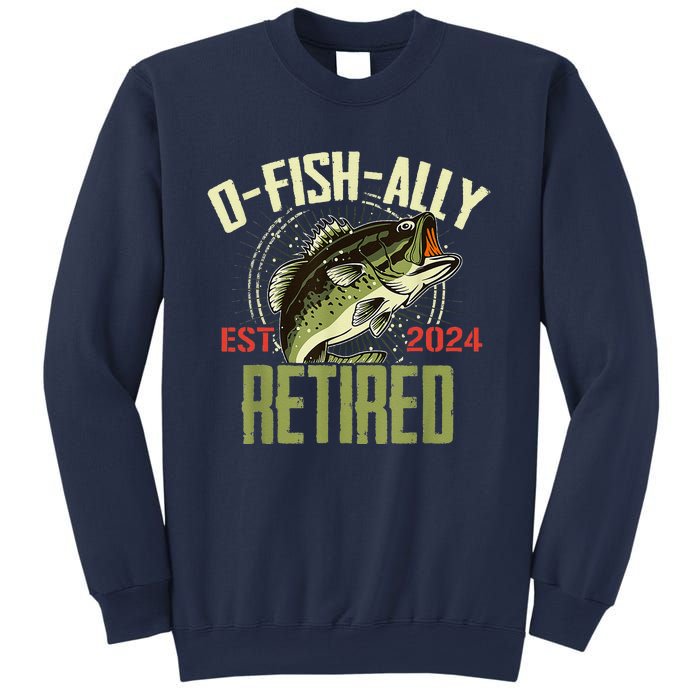 Ofishally Retired Since 2024 Retirement Fishing Sweatshirt