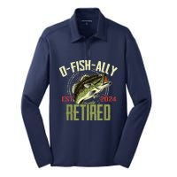 Ofishally Retired Since 2024 Retirement Fishing Silk Touch Performance Long Sleeve Polo