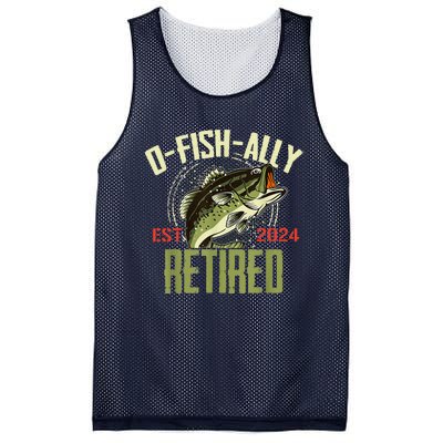 Ofishally Retired Since 2024 Retirement Fishing Mesh Reversible Basketball Jersey Tank