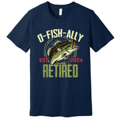 Ofishally Retired Since 2024 Retirement Fishing Premium T-Shirt