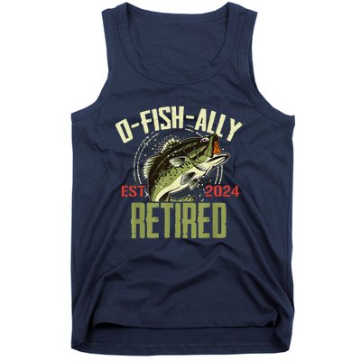 Ofishally Retired Since 2024 Retirement Fishing Tank Top