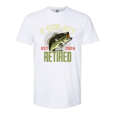 Ofishally Retired Since 2024 Retirement Fishing Softstyle CVC T-Shirt