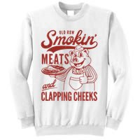 Old Row Smokin Meats And Clapping Cheeks Funny Sweatshirt