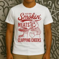 Old Row Smokin Meats And Clapping Cheeks Funny T-Shirt