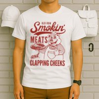 Old Row Smokin Meats And Clapping Cheeks Funny T-Shirt