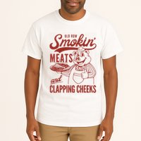 Old Row Smokin Meats And Clapping Cheeks Funny Tall T-Shirt