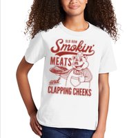Old Row Smokin Meats And Clapping Cheeks Funny Kids T-Shirt