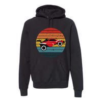 Octane Rocket Soccer Retro Sunset Distressed Graphic Pullove Premium Hoodie