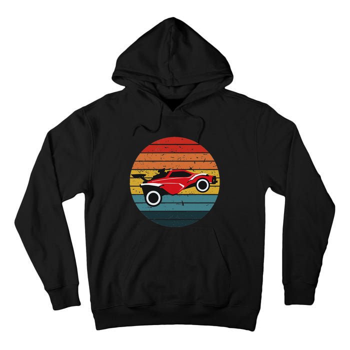 Octane Rocket Soccer Retro Sunset Distressed Graphic Pullove Tall Hoodie