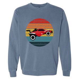 Octane Rocket Soccer Retro Sunset Distressed Graphic Pullove Garment-Dyed Sweatshirt