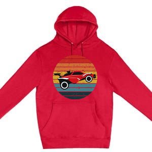 Octane Rocket Soccer Retro Sunset Distressed Graphic Pullove Premium Pullover Hoodie