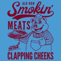 Old Row Smokin Meats And Clapping Cheeks Tie Dye Hoodie