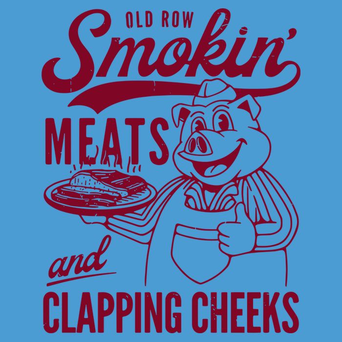 Old Row Smokin Meats And Clapping Cheeks Tie Dye Hoodie