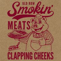 Old Row Smokin Meats And Clapping Cheeks Cotton Canvas Backpack